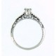 Anello solitario stile retro in oro e diamanti cod. 1025